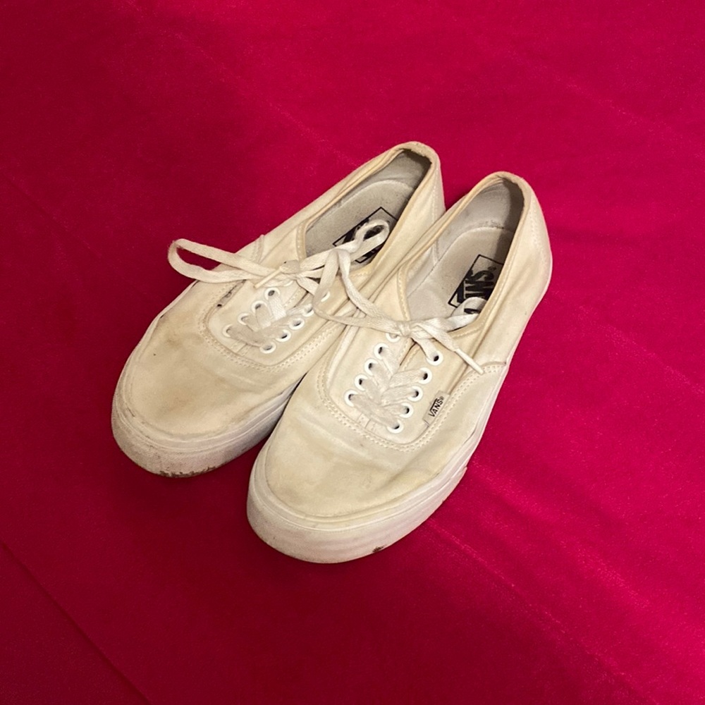 Vans white shoes